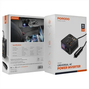 اینورتر فندکی خودرو پرودو Porodo مدل FWC057 توان 200 وات