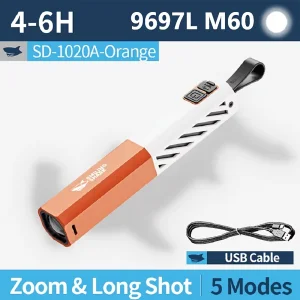 چراغ قوه شارژی اسمایلینگ شارک Smiling Shark مدل SD1020 پنج حالته