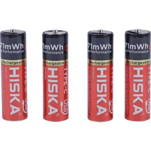 باتری قلمی شارژی هیسکا HISKA مدل H16-AA4 بسته 4 عددی