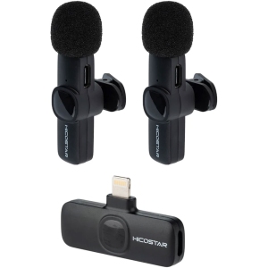 میکروفون یقه ای بی سیم لایتنینگ هایکواستار مدل HS-MC522i دو فرستنده