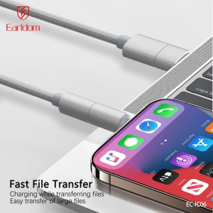 کابل شارژ چندکاره ارلدام Earldom مدل EC-IC06 توان 60 وات طول 1 متر