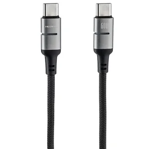کابل دوسر تایپ سی هایکواستار HICOSTAR مدل HS-107C-C توان 60 وات 1 متر