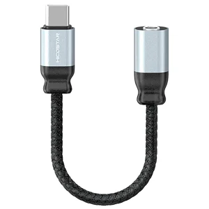 مبدل صدای تایپ سی به AUX هایکواستار hicostar مدل HS-T12C طول 12cm