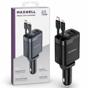 شارژر فندکی 45 وات مکسول Maxwell مدل MW-CCR5129 سری Ridge