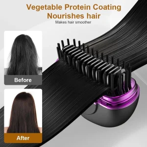 برس حرارتی شارژی صاف کننده مو مدل HG-168 مینی سه حالته