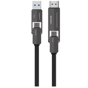 کابل چند سر پاورولوژی Powerology مدل PCAB034BK توان 240 وات 1.2 متر