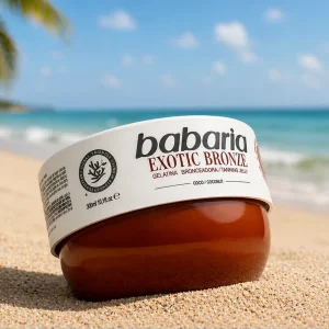 ژل برنزه کننده باباریا Babaria اصل مدل Exotic Bronze حجم 300 میلی لیتر