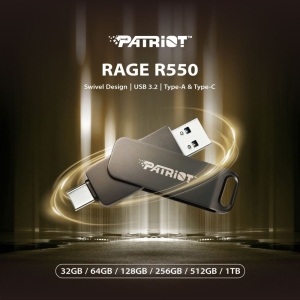 فلش مموری دو طرفه پاتریوت Patriot مدل Rage R550 ظرفیت 32 گیگابایت