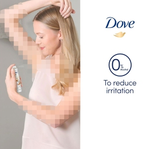 اسپری ضد تعریق زنانه داو Dove با رایحه نارگیل و یاس 72 ساعته ظرفیت 250ml