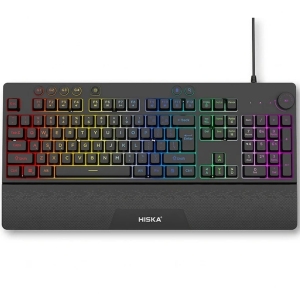 کیبورد گیمینگ هیسکا HISKA مدل HX-KEG405 باسیم RGB