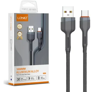 کابل تایپ سی الدنیو LDNIO مدل LS641 توان 30 وات 1 متر