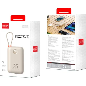 پاوربانک هیسکا HISKA مدل HP-305PD ظرفیت 30000 میلی آمپر 35 وات