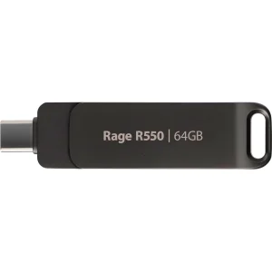 فلش مموری دو طرفه پاتریوت مدل Rage R550 ظرفیت 64 گیگابایت USB3.2