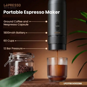ست قهوه ساز لپرسو LePresso مدل LPCFFBCK0023BK شارژی