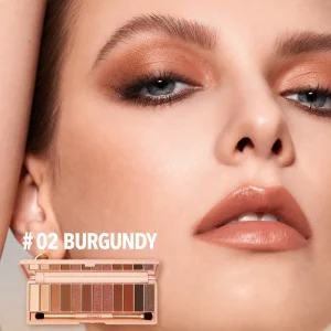 پالت سایه چشم شیگلم Sheglam اصل مدل Burgundy با 12 رنگ