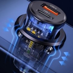 فروش شارژر فندکی خودرو یوسامز مدل CC164 توان 30 وات