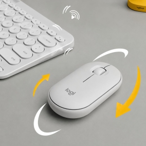 ماوس بی سیم لاجیتک Logitech مدل Pebble M350 با کلیک بی صدا