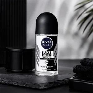 رول ضد تعریق مردانه نیوآ  مدل Black & White Invisible Original ماندگاری 48 ساعته