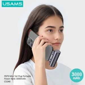 مینی پاور بانک یوسامز USAMS مدل CD248 ظرفیت 3000 میلی آمپر ساعت
