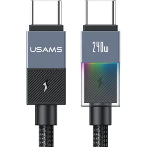 کابل دوسر تایپ سی یوسامز USAMS مدل SJ775 توان 240 وات 1.2 متر