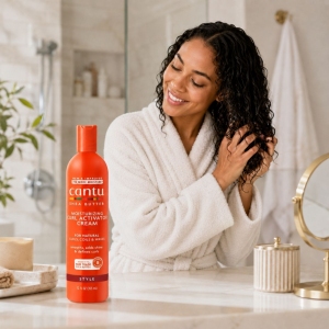 کرم اکتیویتور مرطوب کننده موی فر کنتو Cantu اصل حاوی شی باتر حجم 355ml