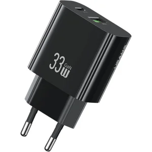 شارژر دیواری یوسامز USAMS مدل CC317 توان 33 وات دو پورت