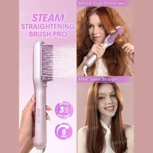 برس حرارتی بخاردار مو شیگلم SHEGLAM اصل مدل SGH-SSBP-01 با 12 سطح دما