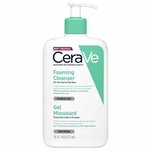 ژل شستشوی صورت سراوی CeraVe اصل مدل Foaming مناسب پوست نرمال تا چرب 473ml