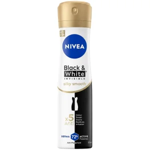 اسپری ضد تعریق زنانه نیوآ Nivea مدل Black & White Silky Smooth حجم 150ml