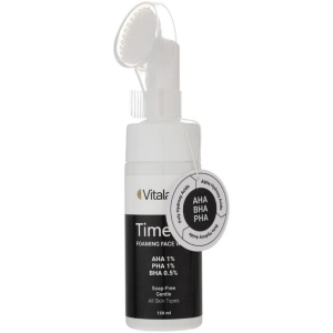 فوم شستشو صورت ویتالیر مدل Timevit مناسب انواع پوست حجم 150ml
