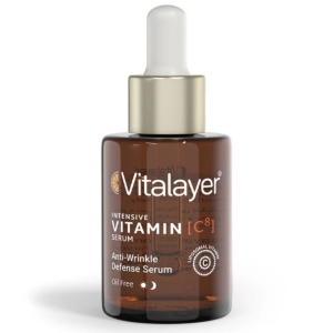 سرم صورت قطره چکانی ویتامین سی ویتالیر ضد چروک مناسب انواع پوست 30ml