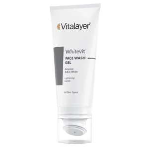 ژل شستشوی صورت ویتالیر مدل  Whitevit با براش سیلیکونی مناسب انواع پوست ۲۰۰ml