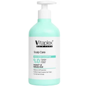 شامپو مو ویتاپلکس مدل Scalp Care مناسب موهای چرب بدون سولفات 500ml