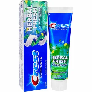 خمیر دندان کرست Crest مدل Complete Herbal Fresh رایحه نعناع و لیمو 100ml