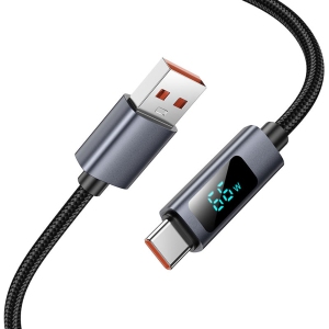 کابل تایپ سی هوکو Hoco مدل X112 جریان 5 آمپر 1 متر با نمایشگر LED