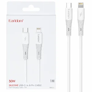 کابل تایپ سی به لایتنینگ ارلدام EC-185C-L توان 30 وات 1 متر