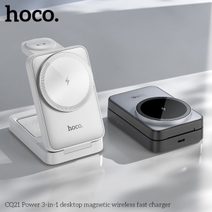 شارژر وایرلس سه کاره هوکو Hoco مدل CQ21 توان 15 وات