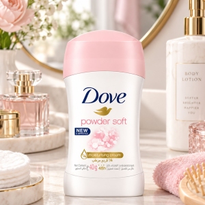 استیک ضد تعریق زنانه داو Dove مدل Powder Soft با محافظت 48 ساعته 40g