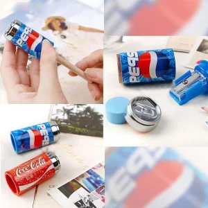 مداد تراش و پاک کن مدل GC-205 با طراحی فانتزی قوطی نوشابه