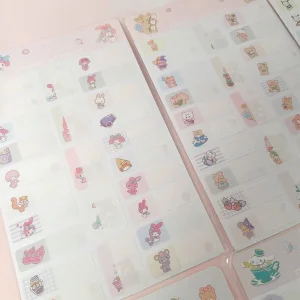 برچسب نام فانتزی کودکانه طرح کارتونی مدل Name Sticker