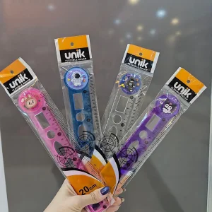 خط کش ژله ای یونیک UNIK شابلون دار 20 سانتی متری