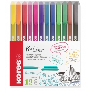 روان نویس نوک نمدی کورس Kores مدل K-Liner 28112 نوک ۰.۴ میلی متر
