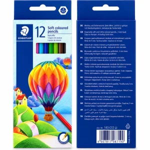 مداد رنگی 12 رنگ استدلر STAEDTLER مدل 143C12LJ جعبه مقوایی