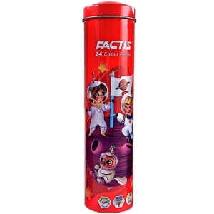 مداد رنگی  فکتیس FACTIS با جعبه فلزی 24 رنگ