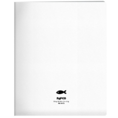 نمای پشت کلاسور پاپکو مدل Ring Binder A4 4-Ring سفید مشکی