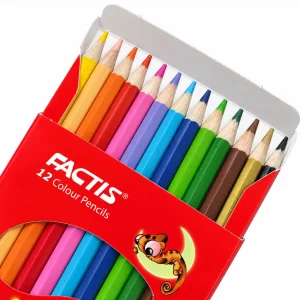 مداد رنگی 12 رنگ فکتیس FACTIS مدل F07112212 جعبه مقوایی