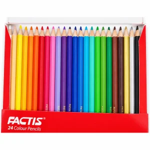 مداد رنگی فکتیس FACTIS مدل F07132224 جعبه مقوایی 24 رنگ