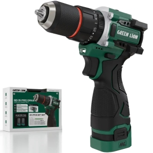 دریل چکشی شارژی گرین لاین Green Lion مدل GD-15 Pro Drive با گشتاور 55Nm