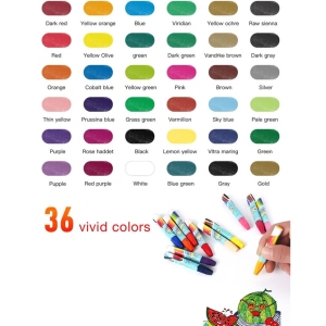 پاستل روغنی اویل Oil مدل Fantastic Colors غیر سمی 36 رنگ