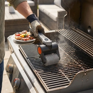 برس تمیز کننده برقی گریل، باربیکیو و کباب پز گرین لاین مدل GNCB5GRILBRBK